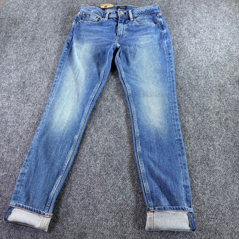 Polo Ralph Lauren The Tompkins Mid Rise Skinny Jeans 27 Blue Medium Wash Denim